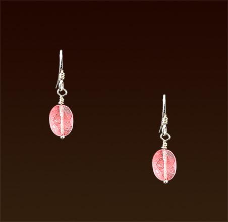 Candy quartz stones, sterling french ear wires earrings